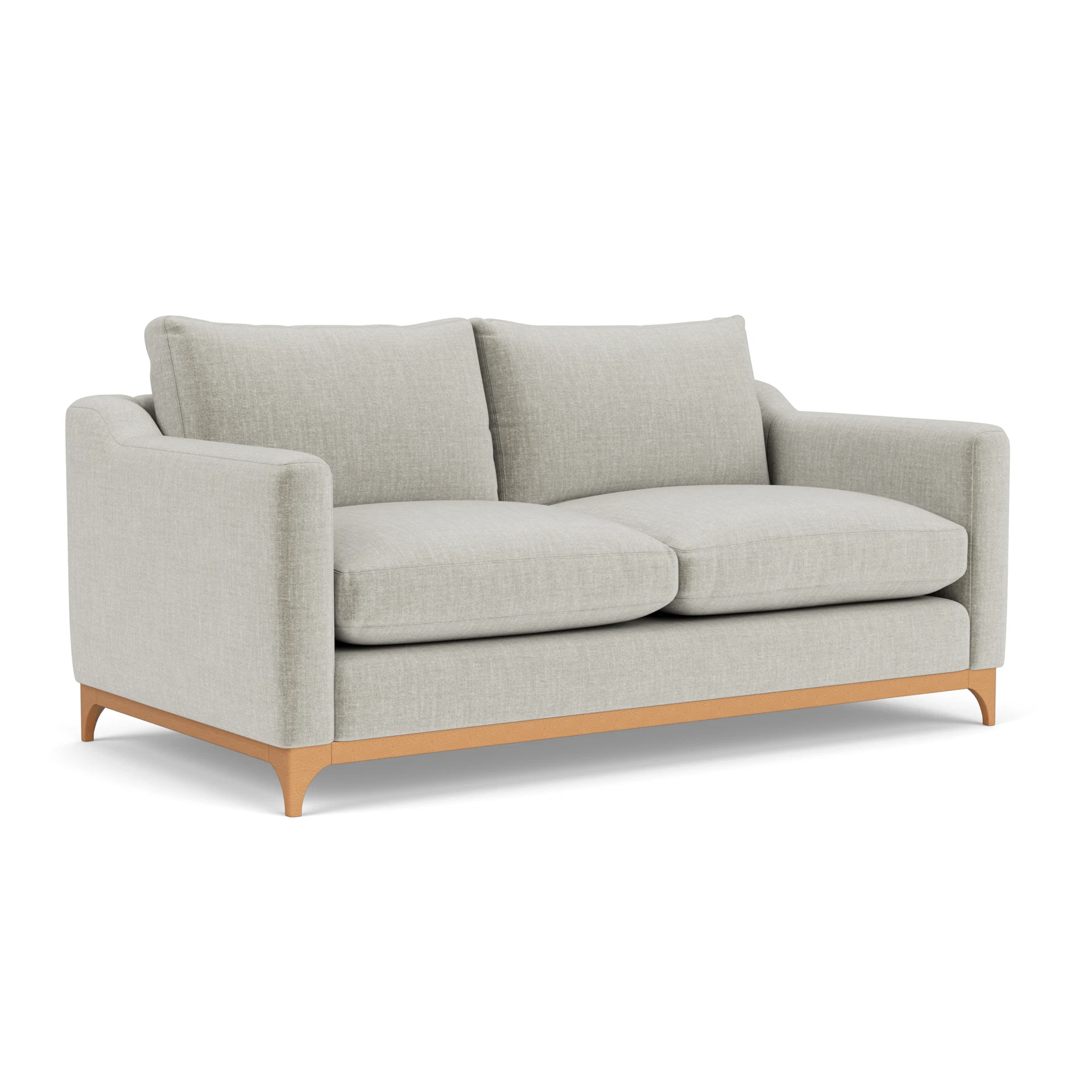 Watson 4 Seater Sofa in Eco Chenille - Grey Mist with Light legs