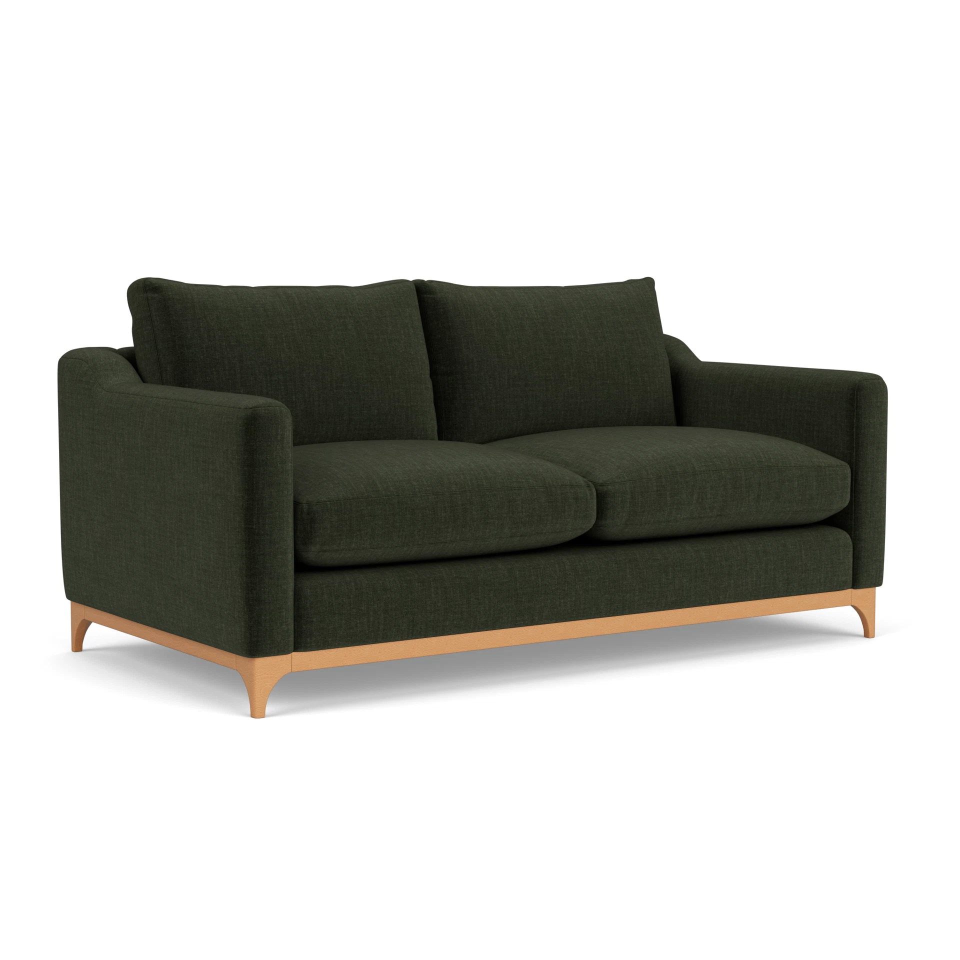 Watson 4 Seater Sofa in Eco Chenille - Moss with Light legs