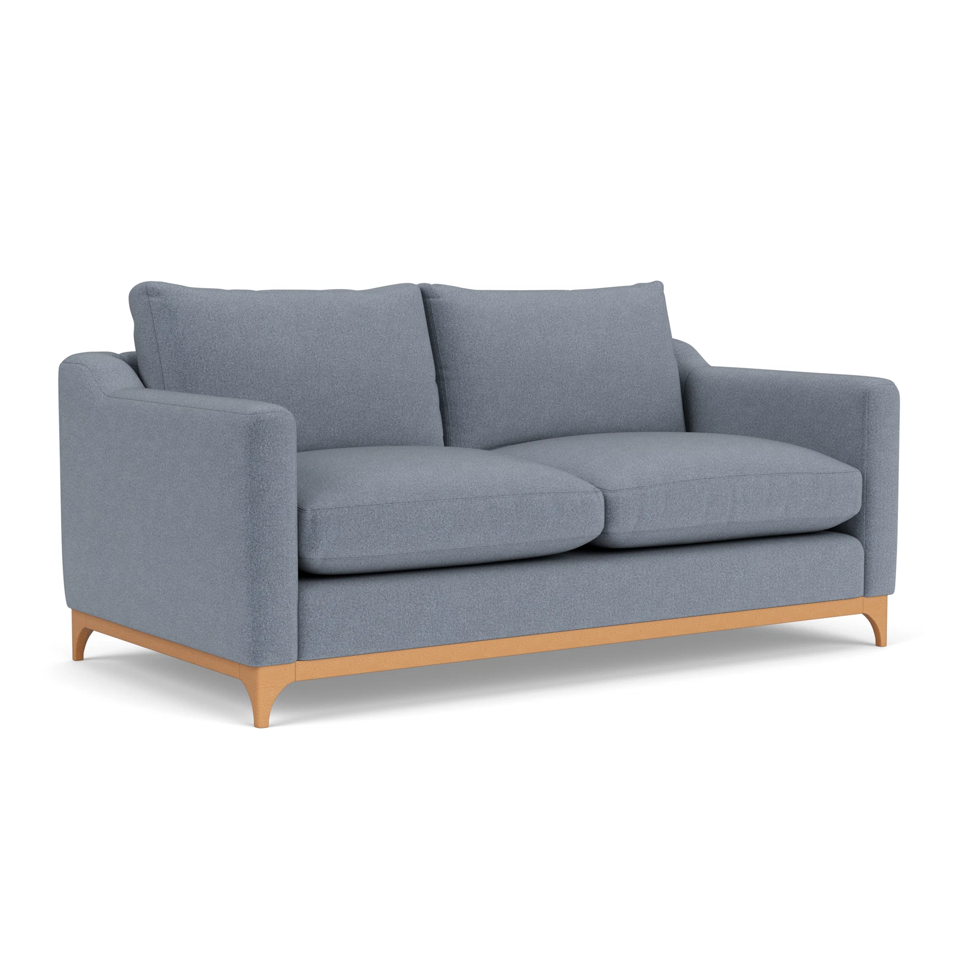 Watson 4 Seater Sofa in Eco Herringbone - Navy with Light legs
