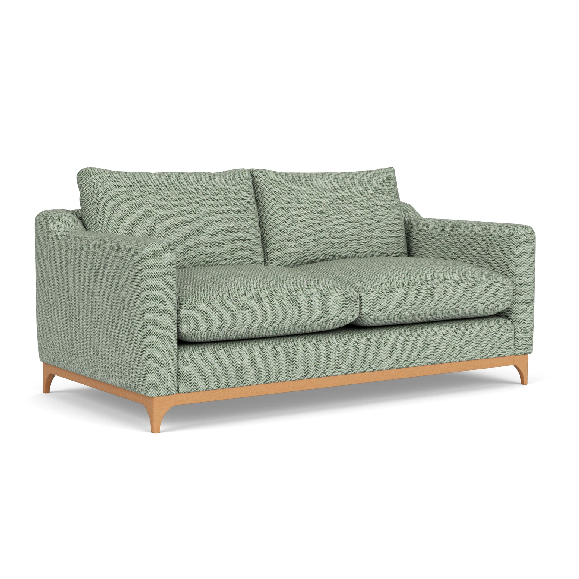 Watson 4 Seater Sofa in Herringbone Weave - Lake with Light legs