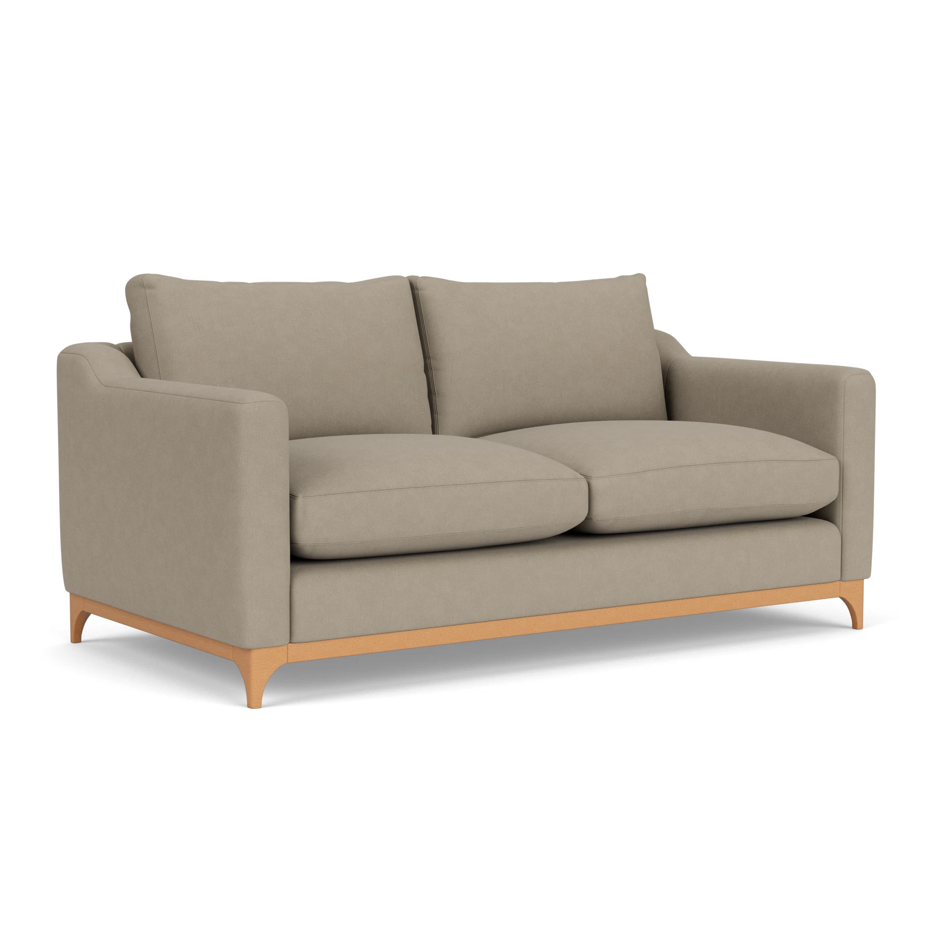 Watson 4 Seater Sofa in House Linen Mix - Dove Grey with Light legs