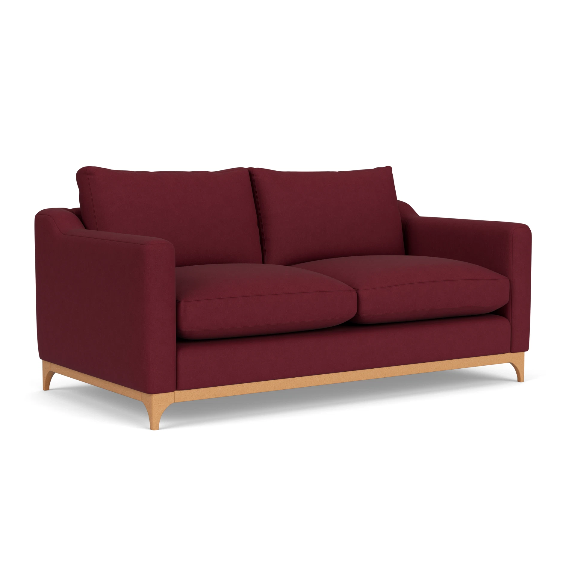 Watson 4 Seater Sofa in House Linen Mix - Rosehip with Light legs