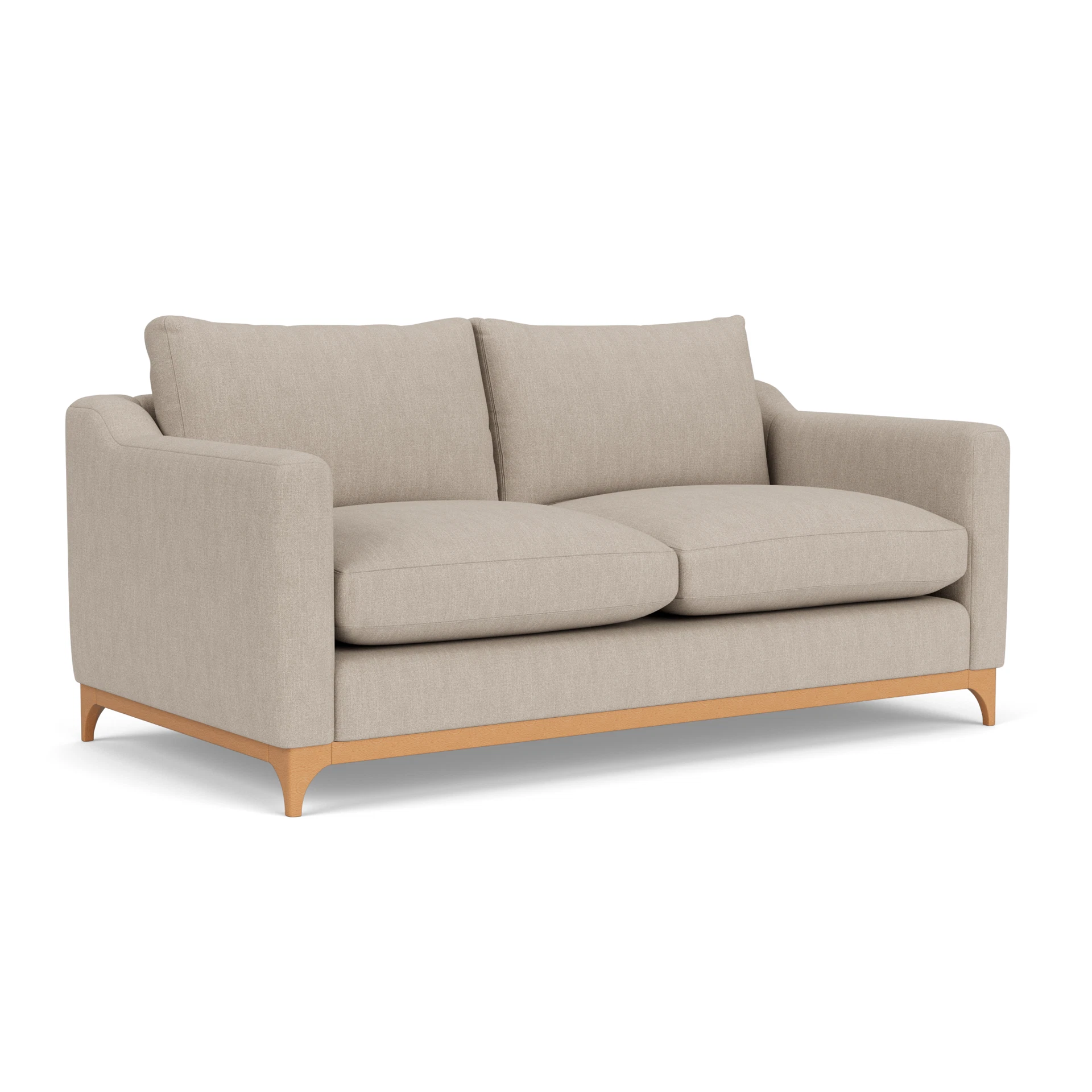 Watson 4 Seater Sofa in Luxury Italian Linen - Natural with Light legs
