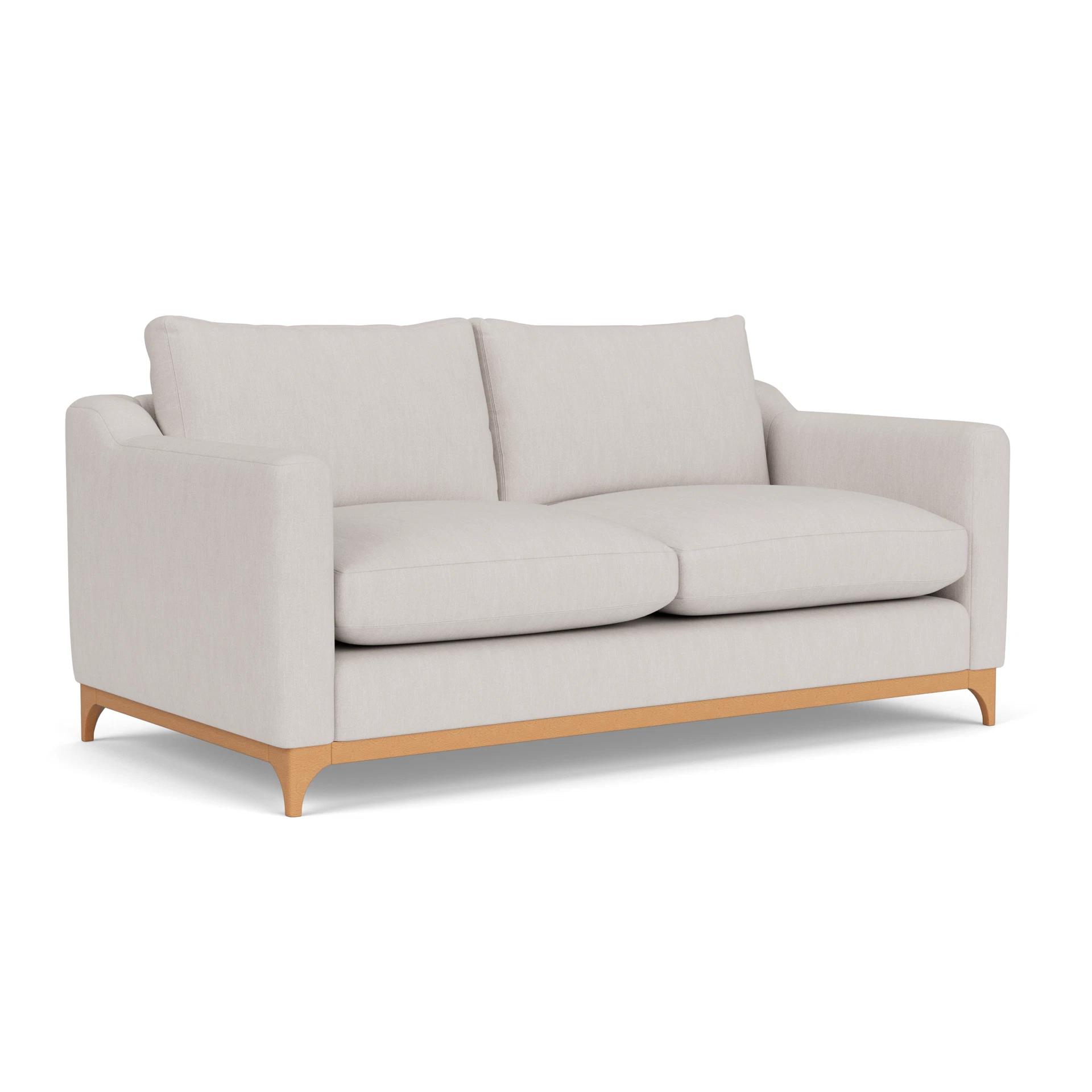 Watson 4 Seater Sofa in Luxury Italian Linen - Soft White with Light legs