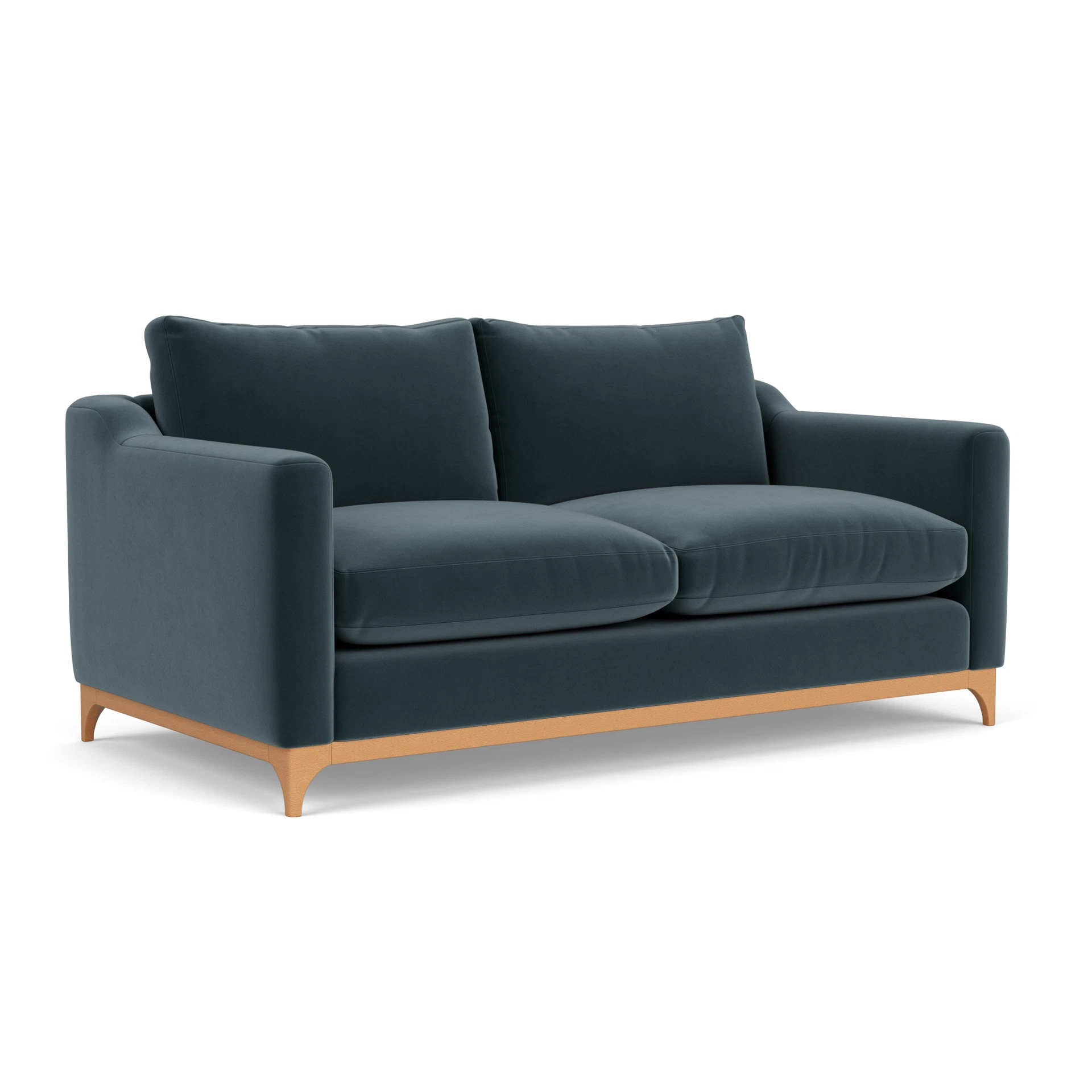 Watson 4 Seater Sofa in Matt Velvet - Night Sky with Light legs
