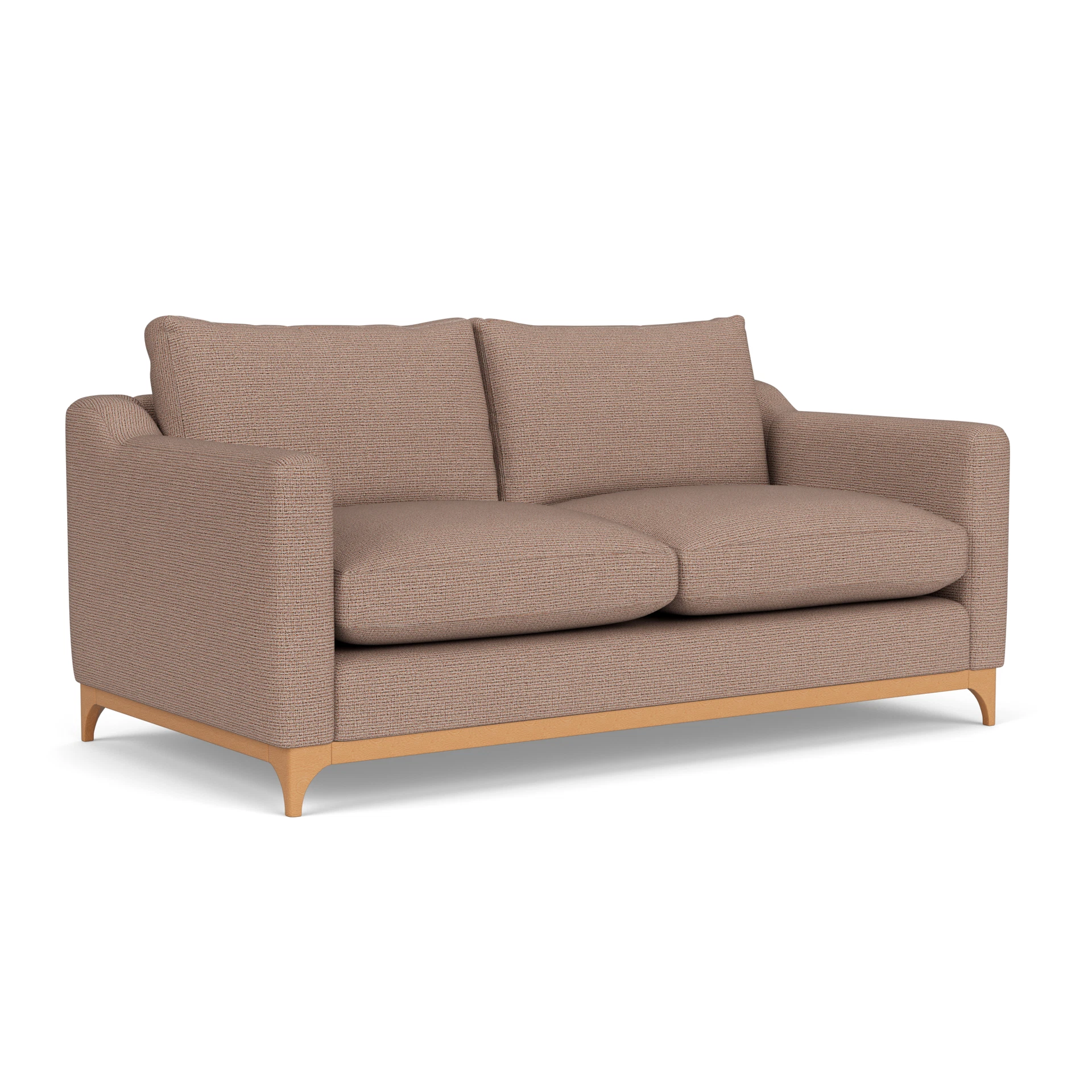 Watson 4 Seater Sofa in Textured Weave - Autumn Mix with Light legs