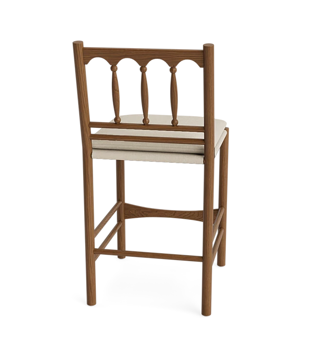 Daffodil Nutmeg Spindle Counter Stool | Le Mae – Le Maé