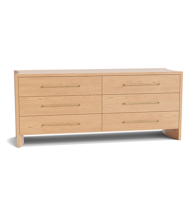 Katelyn White Oak Curved Dresser | Le Mae – Le Maé