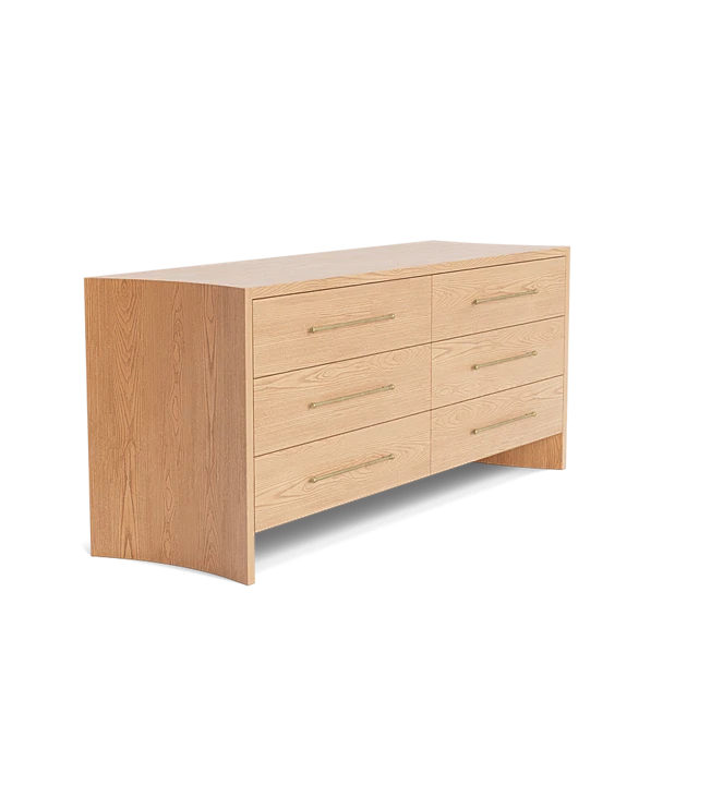 Katelyn White Oak Curved Dresser | Le Mae  Le Ma