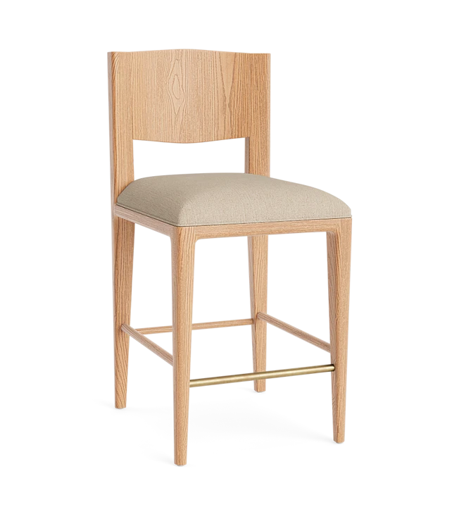 メリディアン　マーサークラブチェア　ベルベットチェア　コンテンポラリー　IGZ Ophelia White Oak Counter Stool | Le Mae – Le Maé