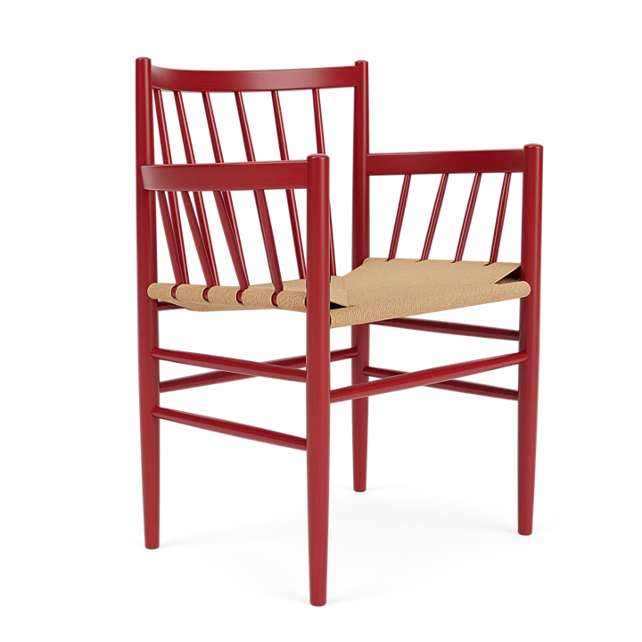 J81 - Chair - Beech - Ruby Red