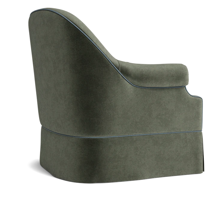 Green Lounge Chair: Dorothy in Fern Velvet | Pepper Home