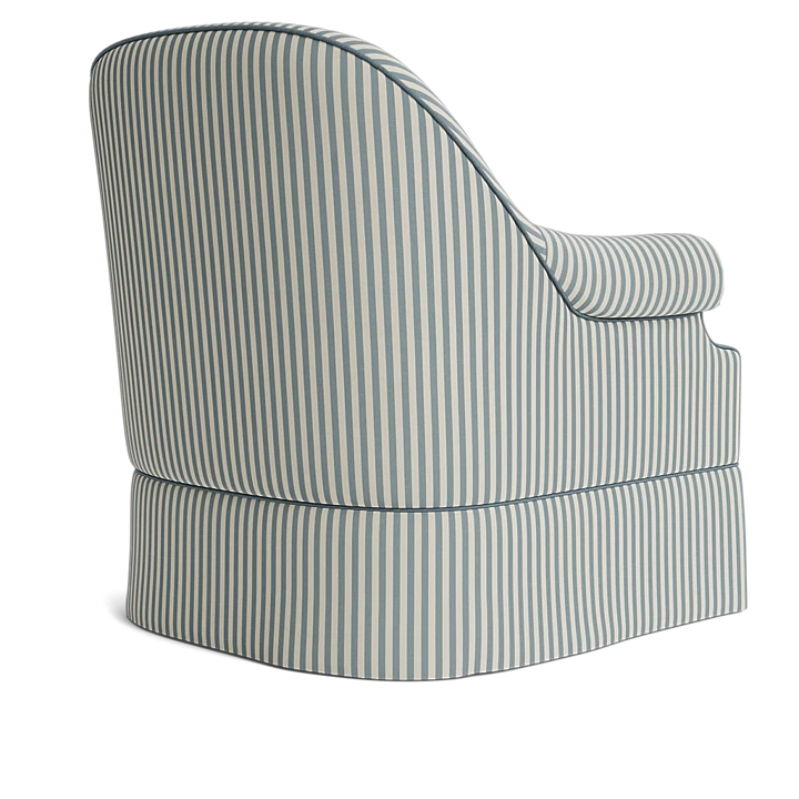 Striped Upholstered Chair: Dorothy in Louisa Harbor | Pepper Home