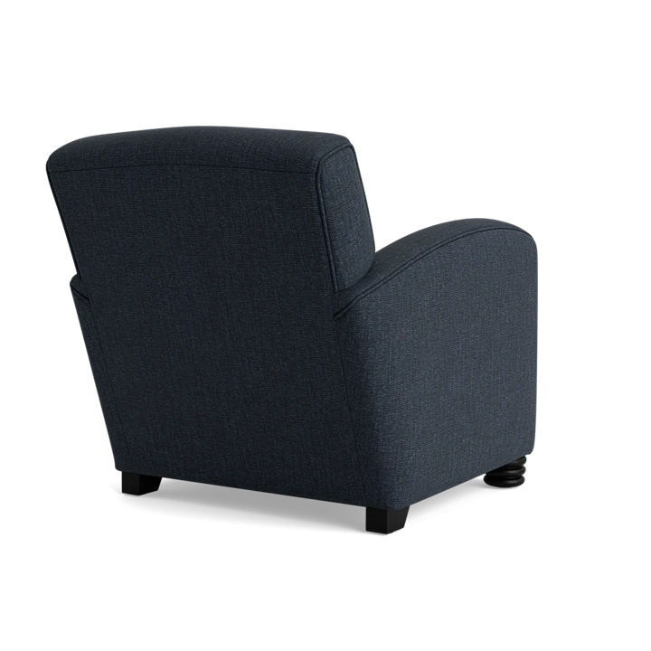 Navy Upholstered Armchair: Henry in Midnight | Pepper Home