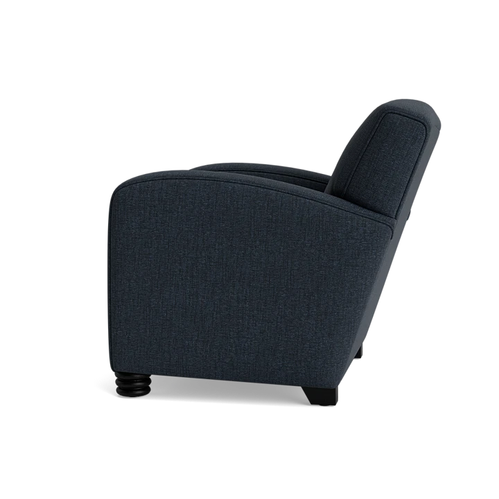 Navy Upholstered Armchair: Henry in Midnight | Pepper Home